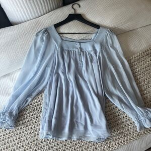 Lauren Conrad Flowy Light Blue Women's Top
